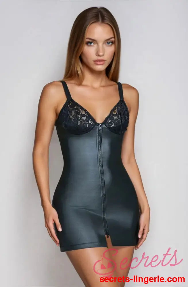 YesX YX732 Zippy Sexy Black Dress
