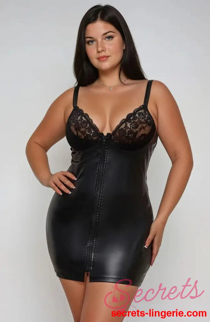 YesX YX732Q Zippy Sexy Black Dress
