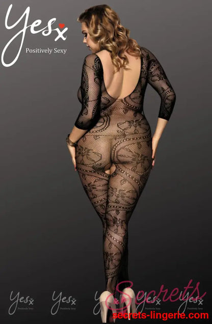 YesX YX812Q Bodystocking - Nero (Black) / One Size (Plus)