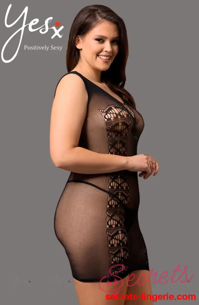 YesX YX820Q Plus size Dress - Black / One Size (Plus)