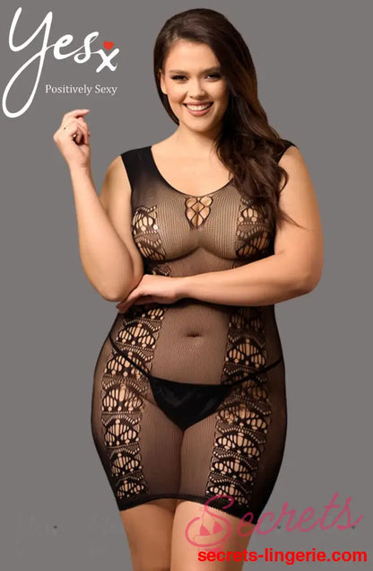 YesX YX820Q Plus size Dress - Black / One Size (Plus)