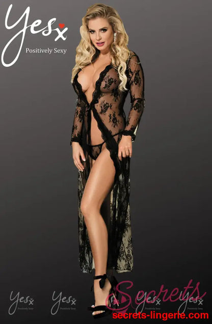 YesX YX824 Dressing Gown Black