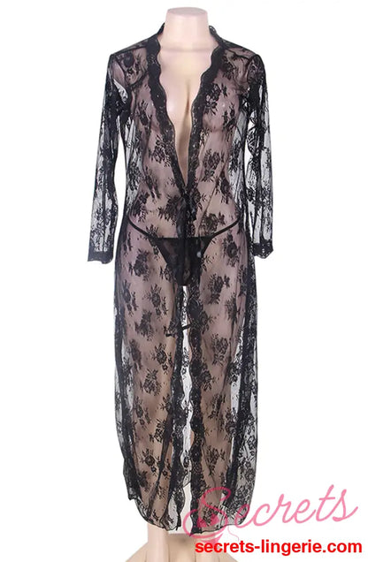 YesX YX824 Dressing Gown Black