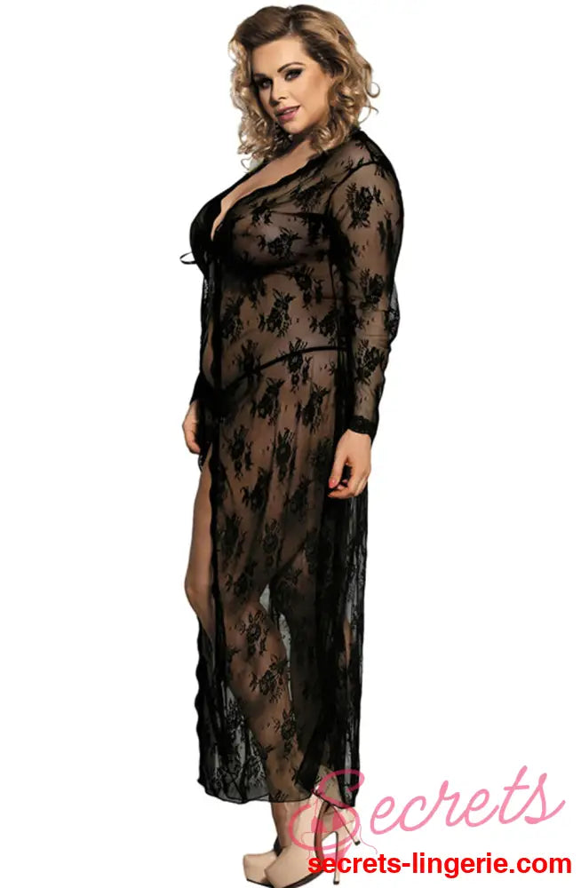 YesX YX824Q Long Black Gown