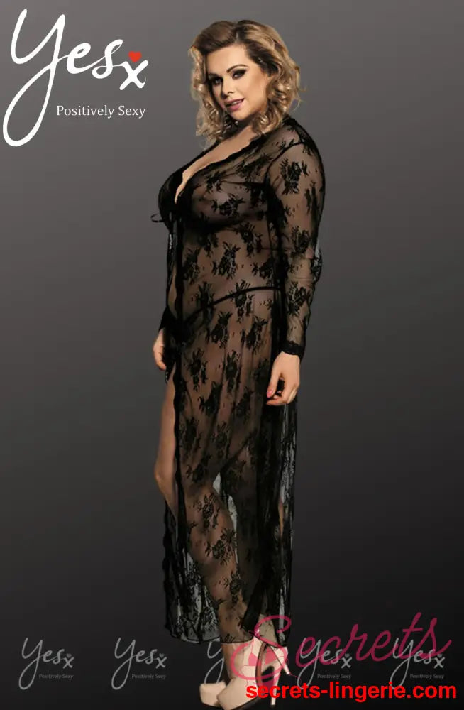 YesX YX824Q Long Black Gown