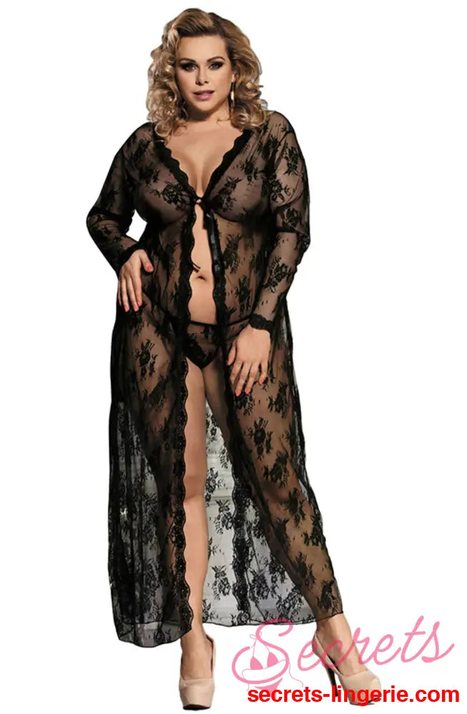 YesX YX824Q Long Black Gown