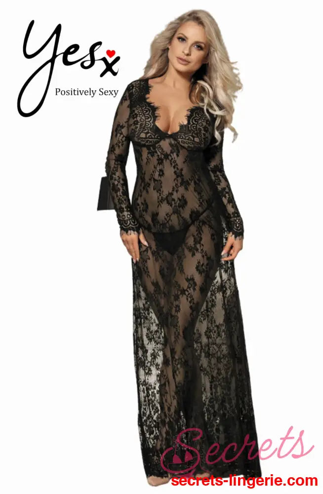 YesX YX826 Long Gown & Thong