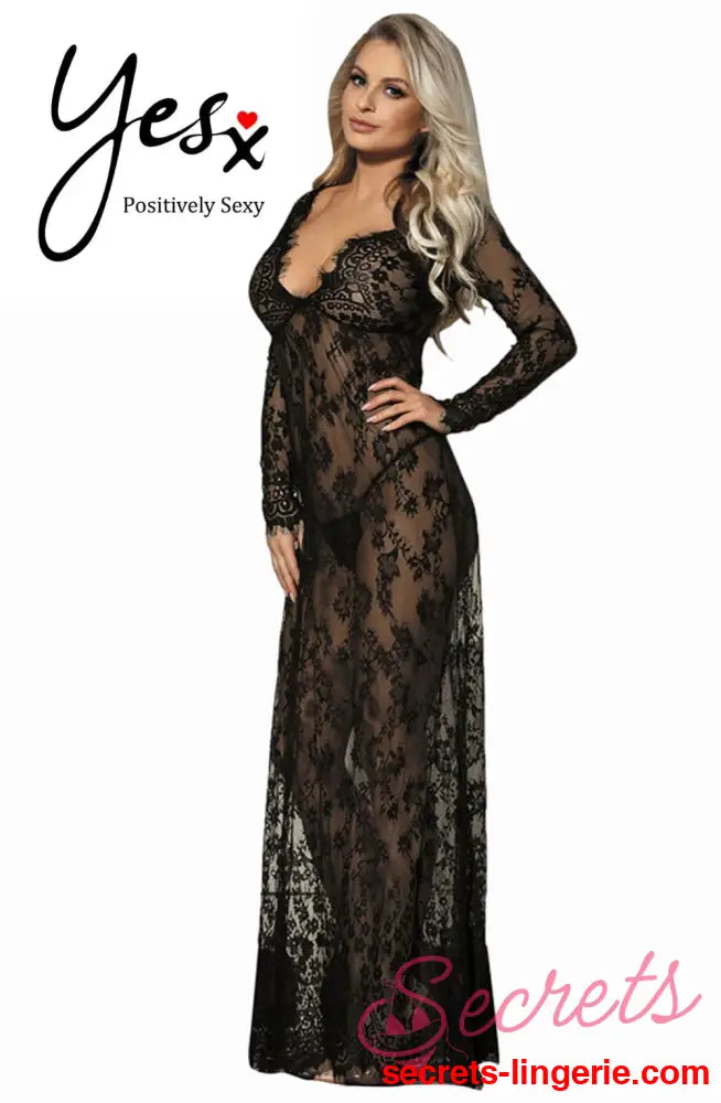 YesX YX826 Long Gown & Thong