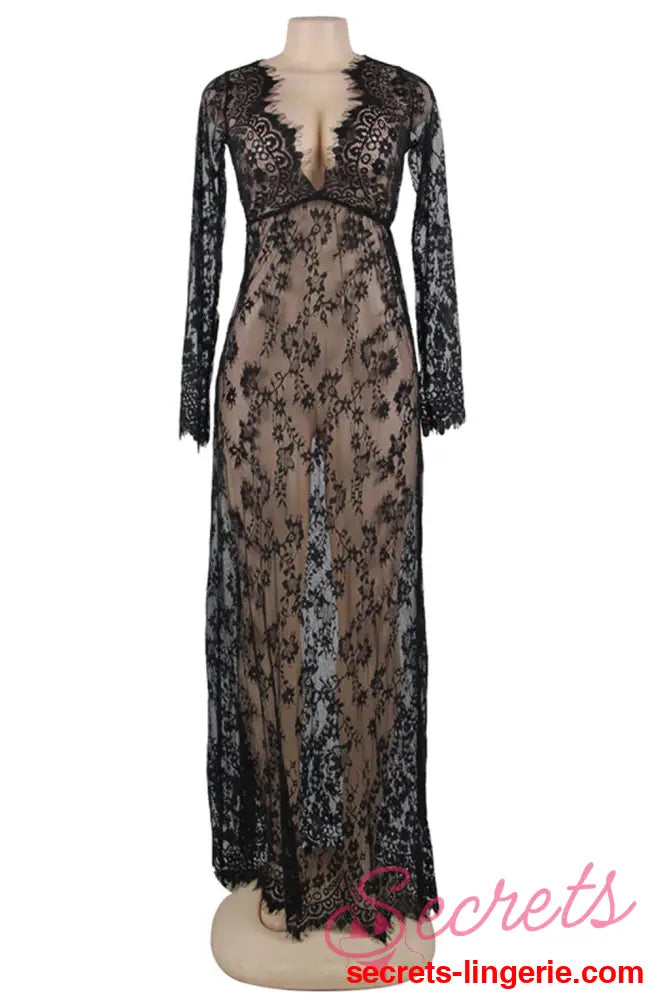 YesX YX826 Long Gown & Thong