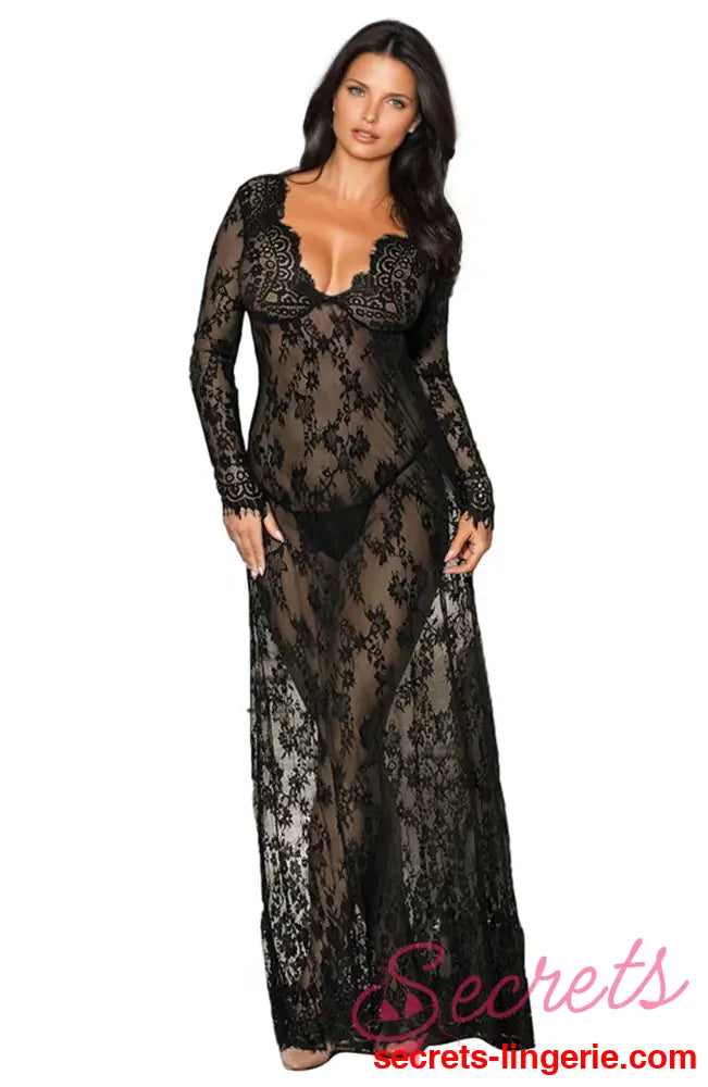 YesX YX826 Long Gown & Thong
