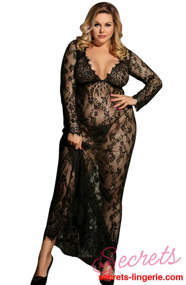 YesX YX826Q Long Gown & Thong