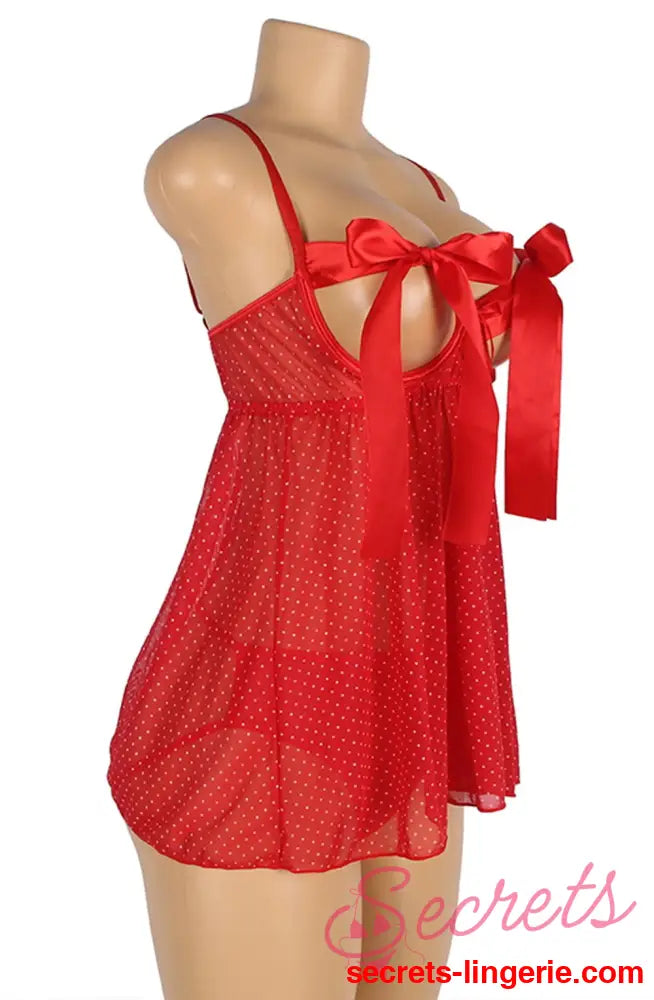 YesX YX841 Red Babydoll Set