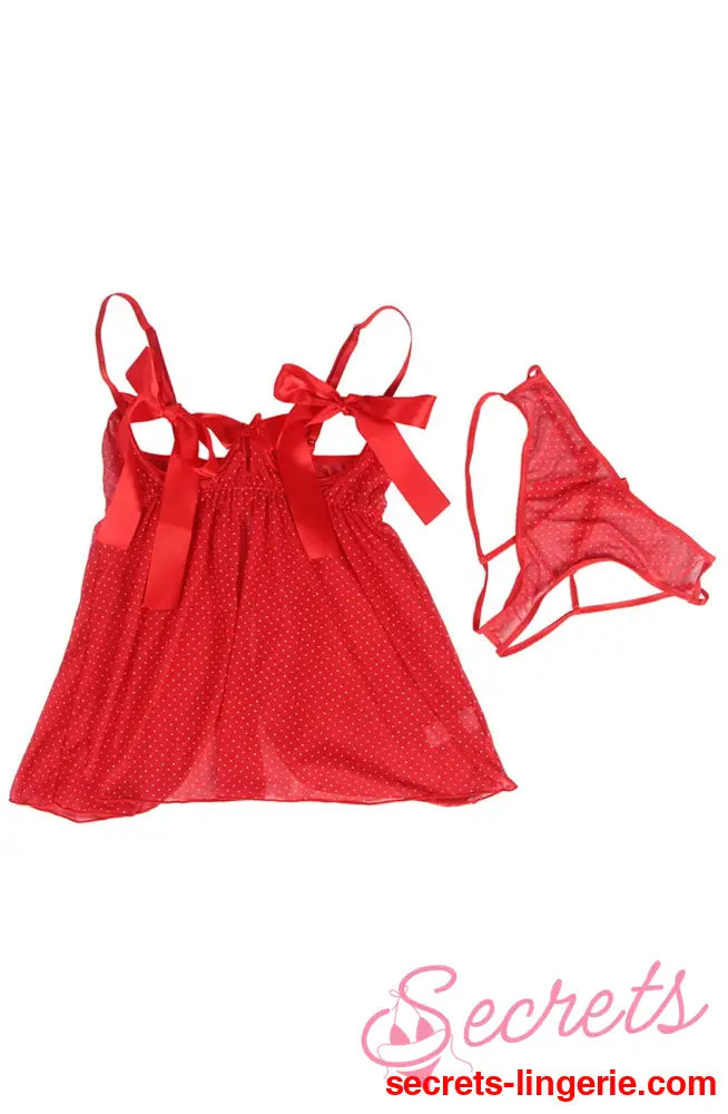 YesX YX841 Red Babydoll Set