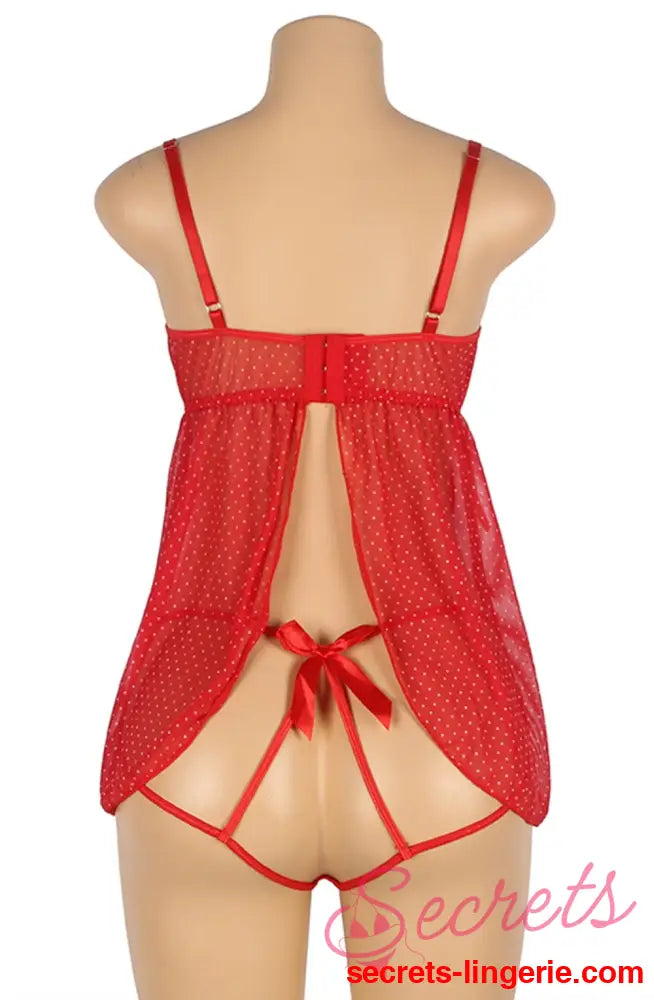 YesX YX841 Red Babydoll Set