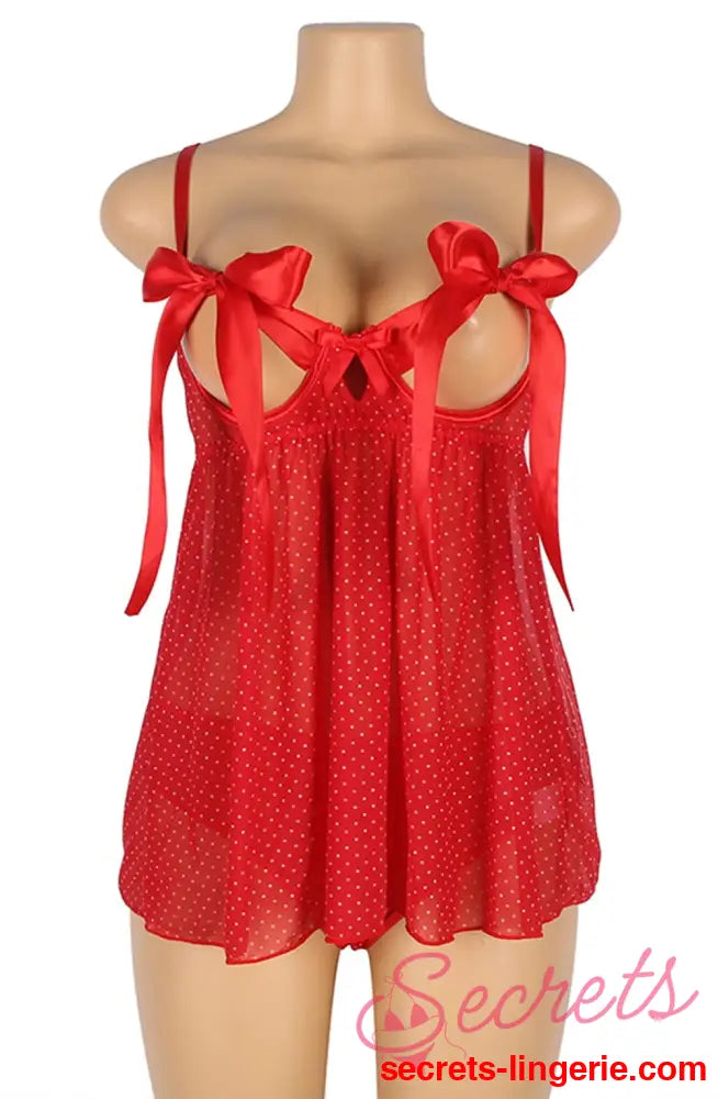 YesX YX841 Red Babydoll Set