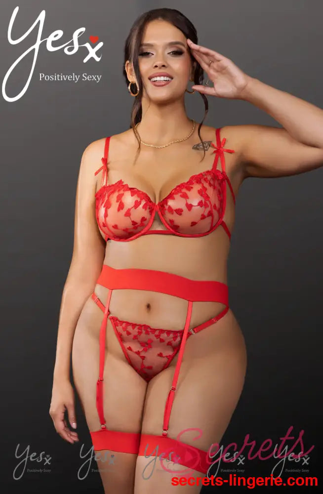 YesX YX845Q Red Bra Set
