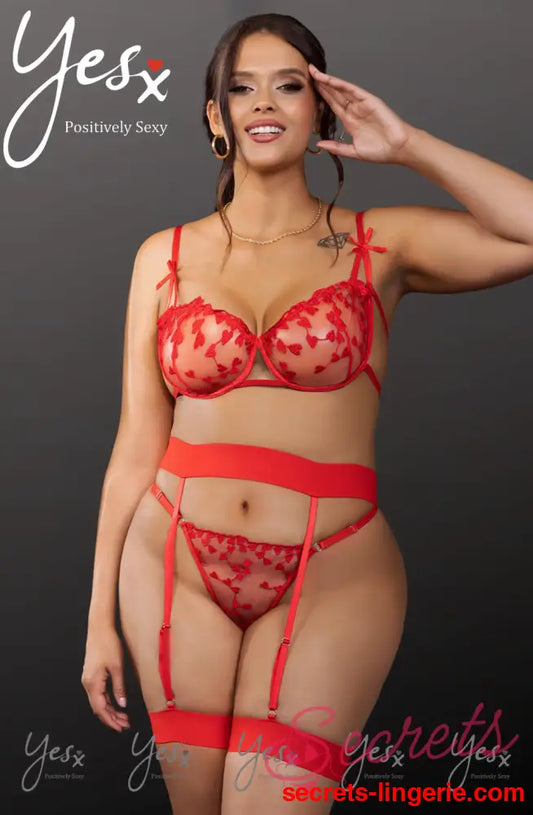 YesX YX845Q Red Bra Set