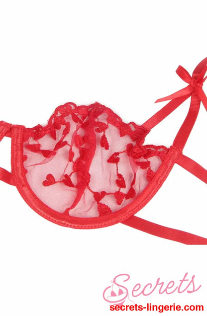 YesX YX845Q Red Bra Set