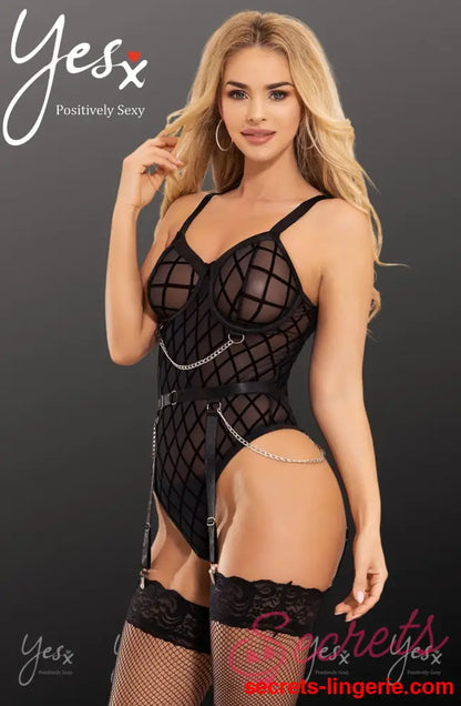 YesX YX846 Black Bodysuit