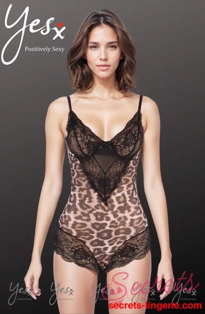 YesX YX854 Leopard Bodysuit