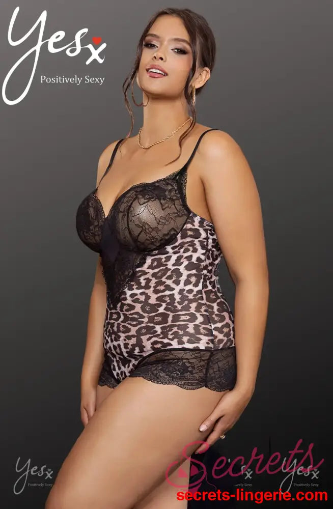 YesX YX854 Leopard Bodysuit