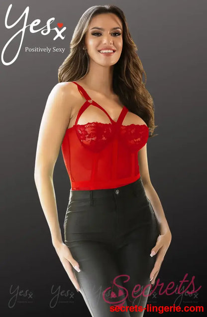 YesX YX858 Red Bodysuit