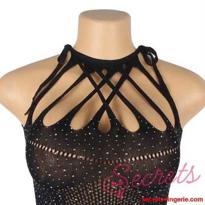 YesX YX865 Sparkle Rhinestone Fishnet