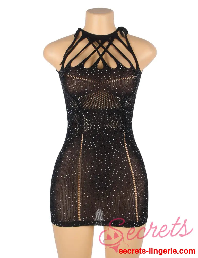 YesX YX865 Sparkle Rhinestone Fishnet
