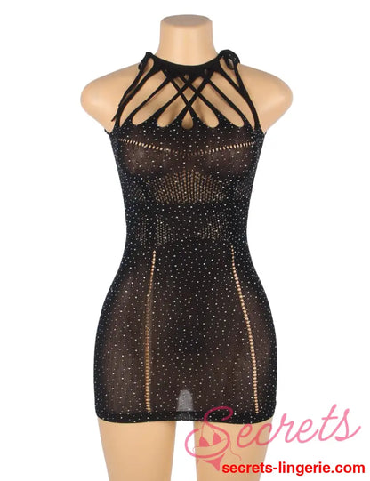 YesX YX865 Sparkle Rhinestone Fishnet