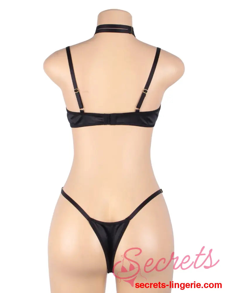 YesX YX871 Hollow Cut Halter Bra Set