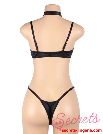 YesX YX871 Hollow Cut Halter Bra Set