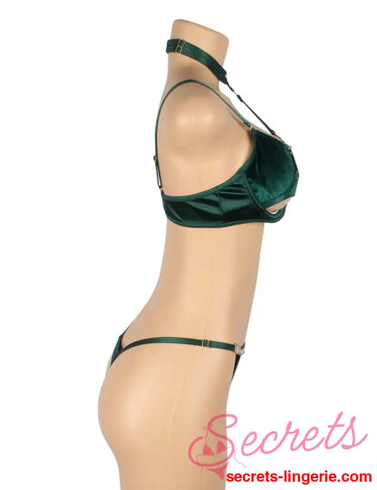 YesX YX873 Hollow Cut Halter Bra Set