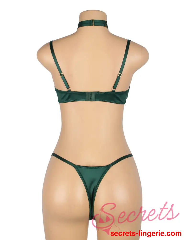 YesX YX873 Hollow Cut Halter Bra Set