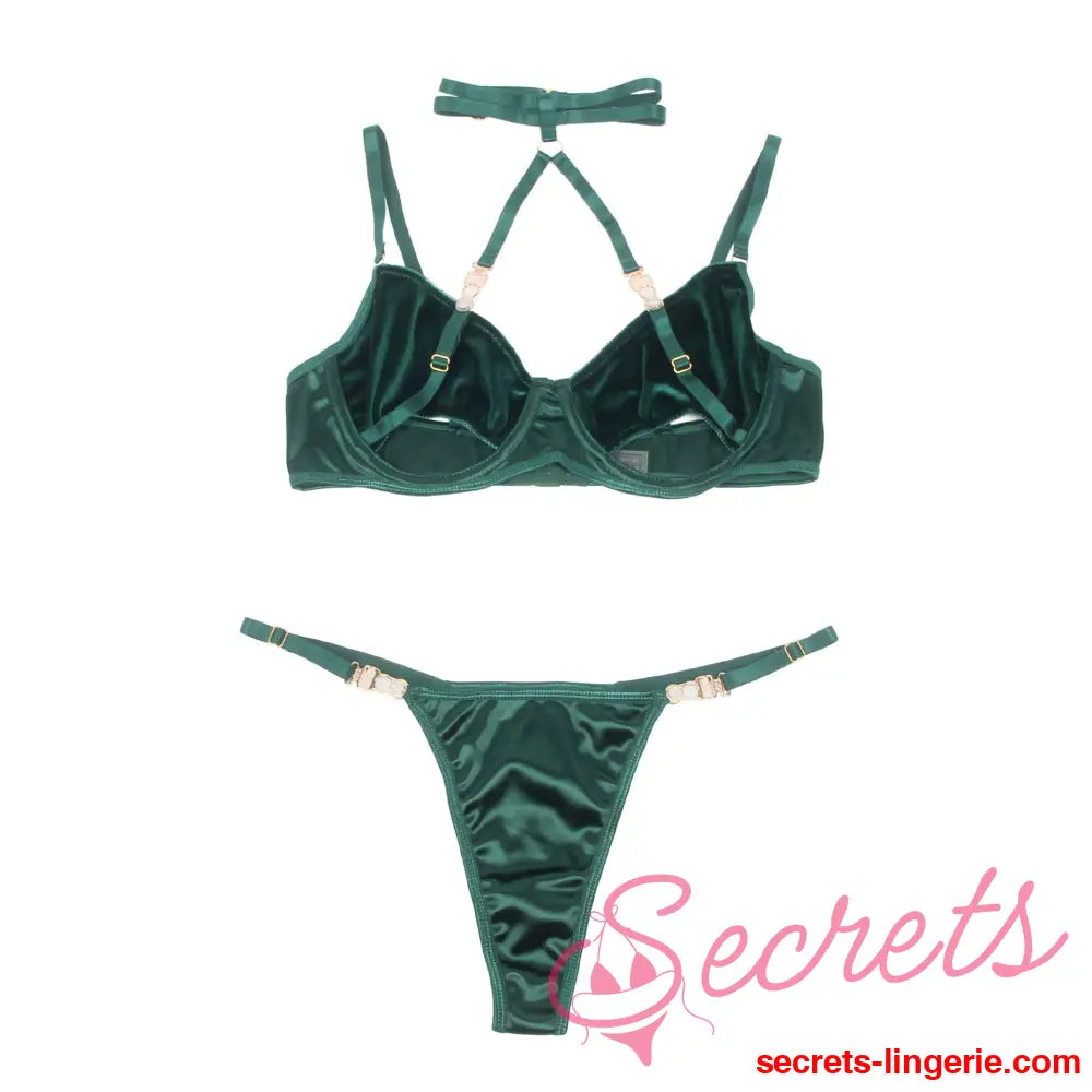 YesX YX873Q Hollow Cut Halter Bra Set