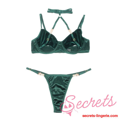 YesX YX873Q Hollow Cut Halter Bra Set