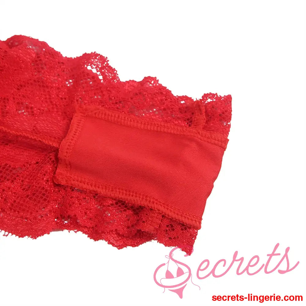 YesX YX874 Christmas Lace Halter Neck Teddy