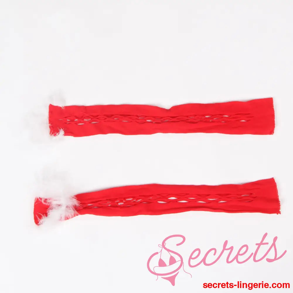 YesX YX877 Christmas Sexy Bodystocking Dress - Red / One Size (S-L)