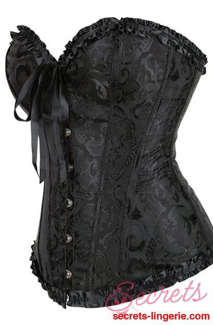 YesX YX886 Stunning Black Borcade Corset Up to 5XL
