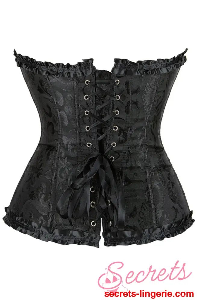 YesX YX886 Stunning Black Borcade Corset Up to 5XL