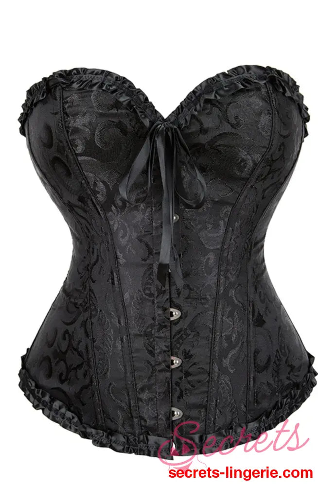 YesX YX886 Stunning Black Borcade Corset Up to 5XL