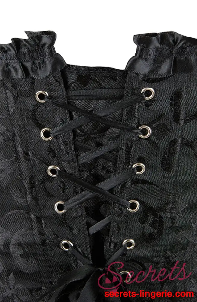 YesX YX886 Stunning Black Borcade Corset Up to 5XL