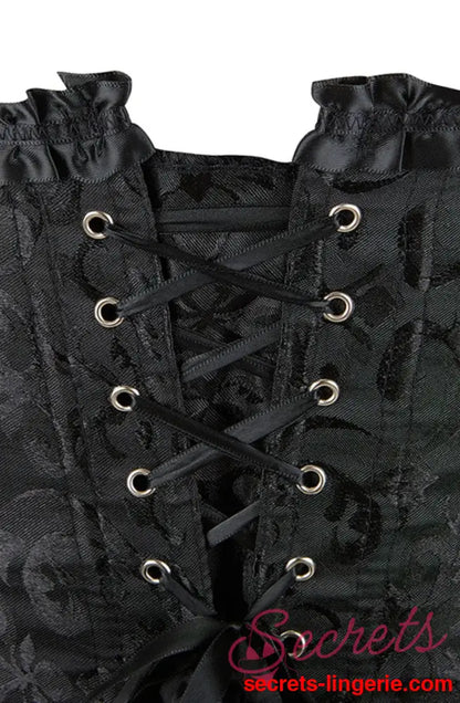 YesX YX886 Stunning Black Borcade Corset Up to 5XL