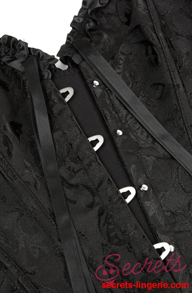 YesX YX886 Stunning Black Borcade Corset Up to 5XL