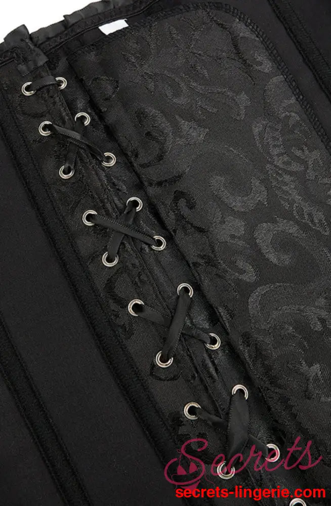 YesX YX886 Stunning Black Borcade Corset Up to 5XL