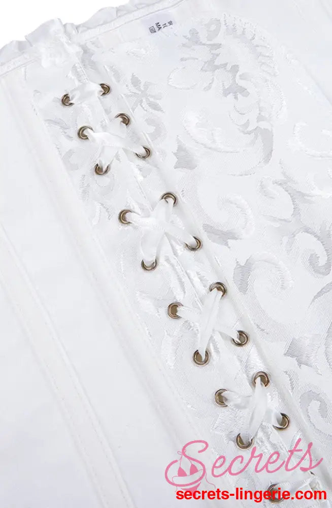 YesX YX887 Elegant White Brocade Corset up to 2XL