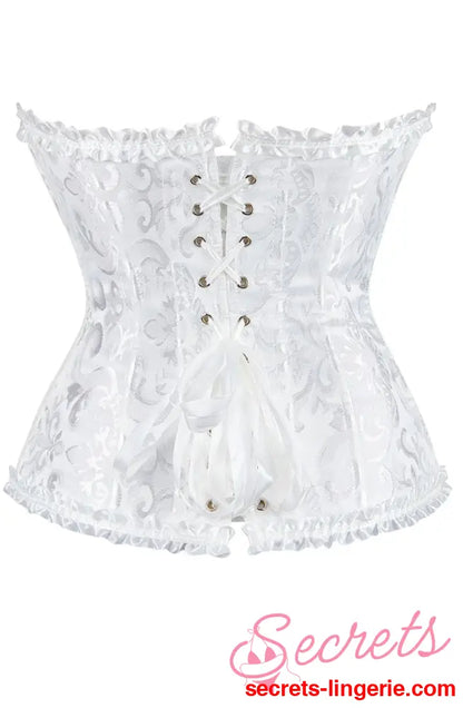 YesX YX887 Elegant White Brocade Corset up to 2XL