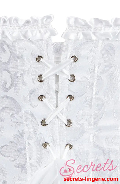 YesX YX887 Elegant White Brocade Corset up to 2XL
