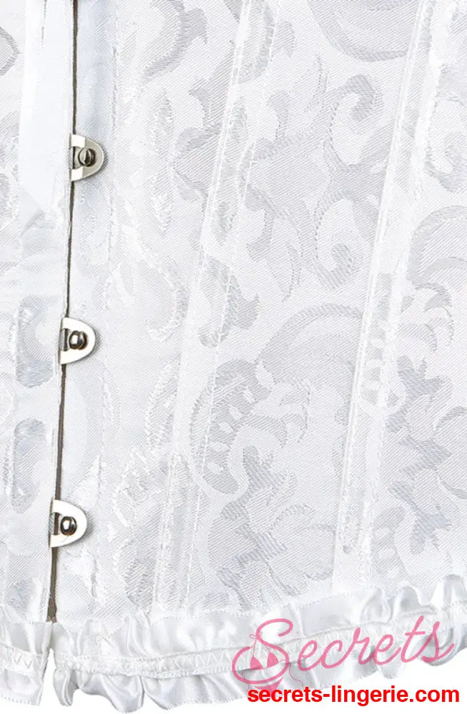 YesX YX887 Elegant White Brocade Corset up to 2XL