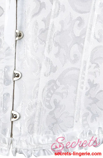YesX YX887 Elegant White Brocade Corset up to 2XL