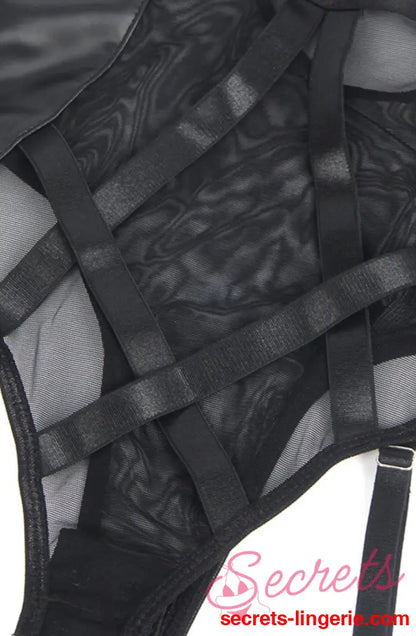 YesX YX890 Black Faux Leather Look & Mesh